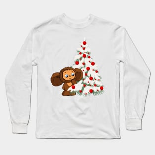 Cheburashka Winter Long Sleeve T-Shirt